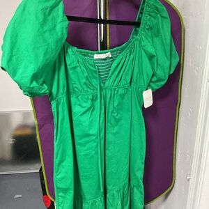 Altar'd State Vibrant Green Mini Dress